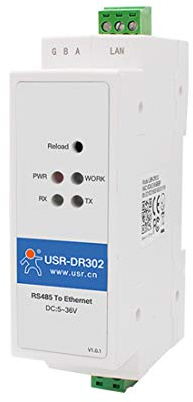 USR-DR302 Modbus RS485 de carril DIN Puerto Serie a convertidor Ethernet transmisión bidireccional Transparente Entre RS485 y RJ45