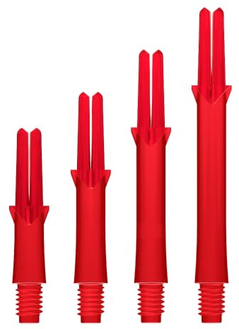 LSTYLE Dart Shafts | Red | Short 190 | 1 Set (3 Shafts) | for Soft Tip & Steel Tip Darts