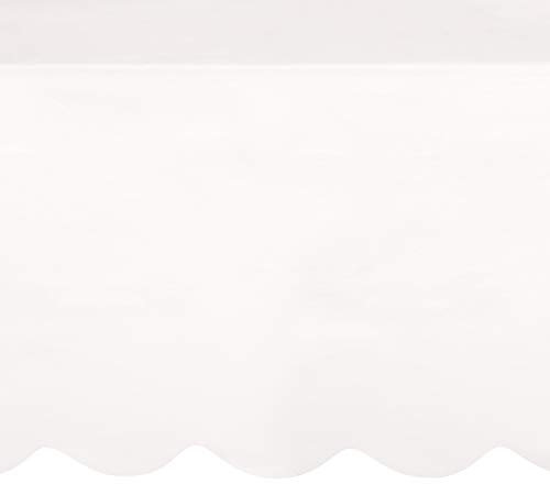 Elegant White Scalloped Paper Table Cover (137cm x 274cm) - Ideal for Weddings, Parties & Events - 1 Pc