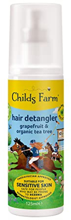 Childs Farm | Kids Hair Detangler 125ml | Grapefruit & Organic Tea Tree | Detangles & Smooths | Suitable for Dry, Sensitive & Eczema-prone Skin