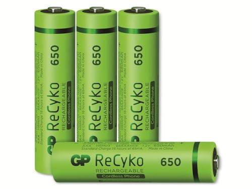 1X4 GP RECYKO NIMH AKKUS AAA 650MAH DECT-TELEFON
