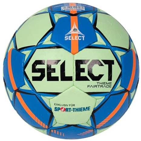 Select Handball Fairtrade Pro | EHF-geprüft | Trainings- & Wettspielball | Golfballstruktur | Latexblase | Harz geeignet | PU-Material | Indoor | 0,3-0,5 bar