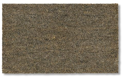 Moderno felpudo para puerta de casa, 45 x 75 cm, color gris, antideslizante, resistente