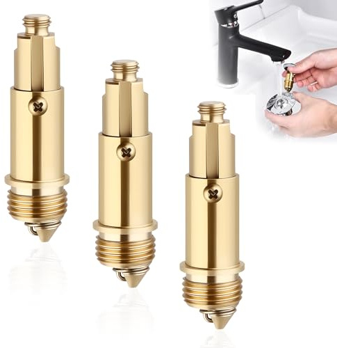 3Pcs Pop-Up Valvola di Scarico, Elemento a Molla di Compressione, Bulloni di Ricambio per Tappi di Scarico Pop-Up in Ottone, Meccanismi Ricambio per Set di Scarico Universale per Lavandini e Vasche