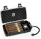Velfree Estuche humidor de cigarros de viaje, caja de puros portátil con humidificador y cortador de puros, funda impermeable hermética para 5 puros, accesorios de puros, regalos de puros para hombres