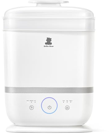 Snow Bear Baby Bottle Sterilizer and Dryer with Touchscreen, 6-in-1 Steam Bottle Sterilizer for Baby Bottles Pacifier, Breast Pump Part, 13 Bottles Extra-Large Capacity for Fast Drying Baby Essential