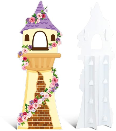 Tellingyou Purple Princess Party Decoration Kit, 67 x24 Large Purple Princess Cardboard Cutout Standup Decor Set for Wonderland Birthday Party Decor Photo Booths Backdrop Indoor Outdoor