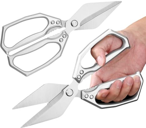 Zyntora Tijeras De Cocina Para Alimentos - Tijeras Para Cortar Pollo | Juego De 2 De Uso Intenso Para Aves Pescado Nueces Cocineros Caseros Panaderos Chefs