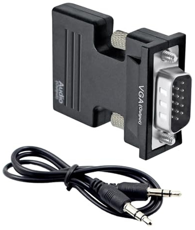 Generico VGA-adapter | VGA Stecker Buchse | USB Zu VA Konveter Kabel | Konverter Für Projektor Laptop PC HDTV Beamer Video Übertragung Anschluss Konverter Plug and Play Kompatibel