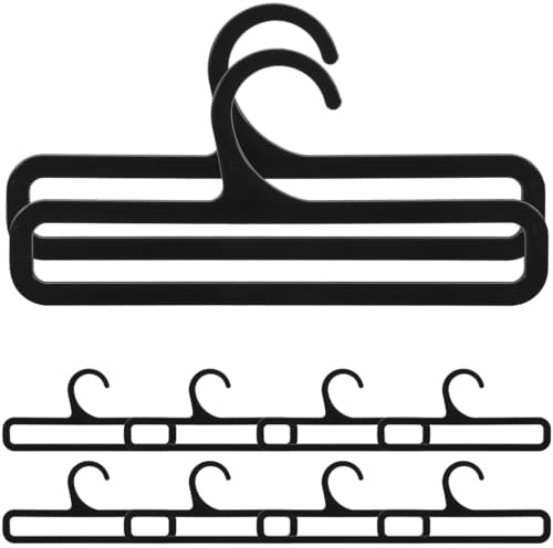 Alipis 10 pezzi Organizzatore per sciarpe e cravatte, grucce in plastica resistente per cinture e fazzoletti, appendiabiti multifunzionale per armadio leggero per riporre e riporre