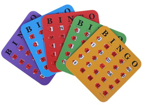 Set di carte da bingo, 100 fogli di carta, fogli numerati per feste, giochi in famiglia, attività notturne in classe, facili da usare, intrattenimento di gruppo divertente, layout casuale, gioco al