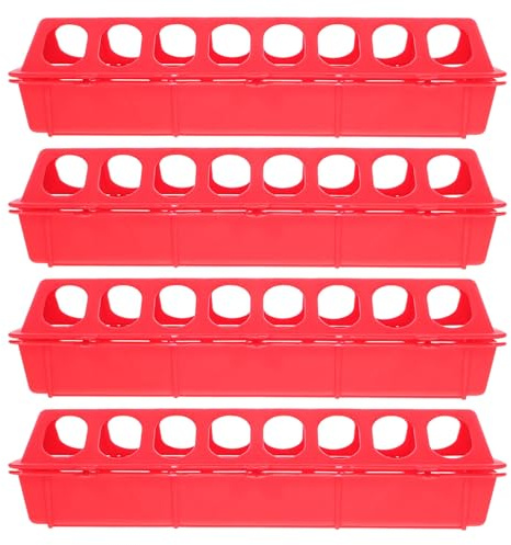 Gatuida Lot de 4 mangeoires à clapet en Plastique pour Petits Oiseaux, Distributeur d'eau et de Nourriture pour Pigeons, Poules et perroquets.