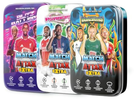 Topps UCC Match Attax Extra 2026 - Mega Tin Bundle - Les 3 Mega Tins de la Collection Match Attax Extra de Cette année !