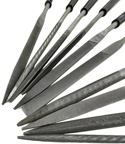 Ncheli Set di 10 lime per modellismo 4 mm × 160 mm