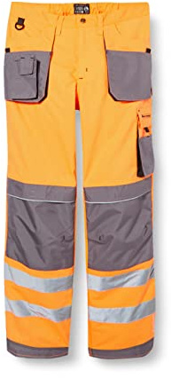 Leber&Hollman LH-FMNX-T_PSB50 Formen Schutzhose, Orange-Grau-Schwarz, 50 Größe