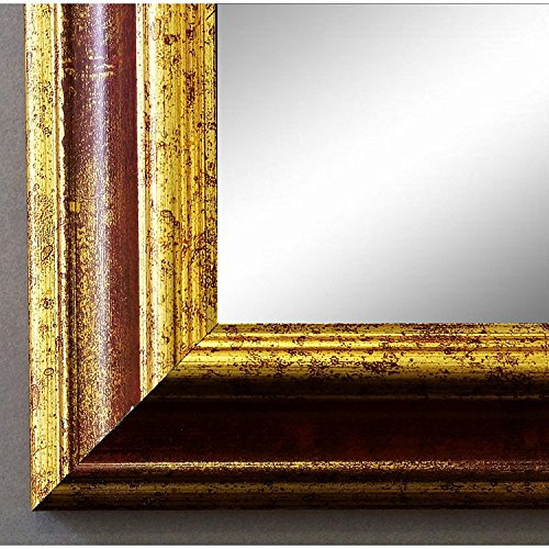 Artecentro cornice dorata per quadri - oro/colore con o senza passepartout in legno-varie misure (oro/rosso, 50x70)