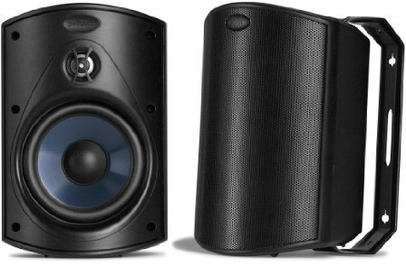 Polk Audio Atrium 4 Outdoor Speakers with Powerful Bass (Pair, Black) | All-Weather Durability | Broad Sound Coverage | Speed-Lock Mounting System (Renewed)