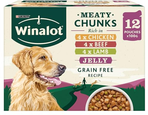 Winalot Dog Food Pouches Mixed in Jelly, 12 x 100 g