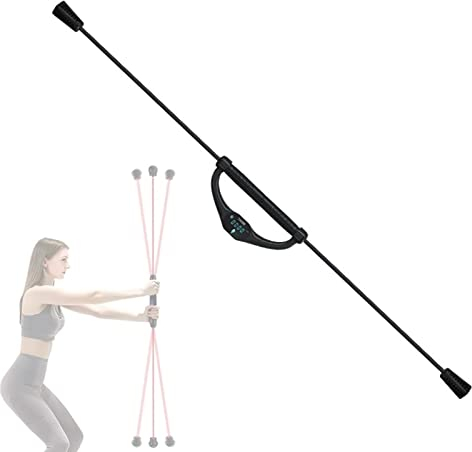 DYK&NX Barra Entrenamiento Oscilante, Barra de Fitness elástica con Mpuñaduras Antideslizantes Desmontable para Entrenamientos en casa, Fisioterapia