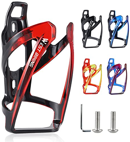 Portabotellas para bicicleta, versión mejorada, soporte para botellas, hermosamente irrompible, ligero, soporte para botella de agua, para bicicleta de montaña, de carretera o de montaña