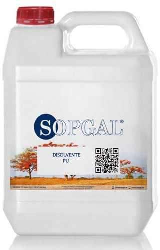 Disolvente Sopgal para Pintura de Poliuretano (5 ltr) - Reduce la viscosidad, aumenta el agarre y sirve para limpieza de útiles