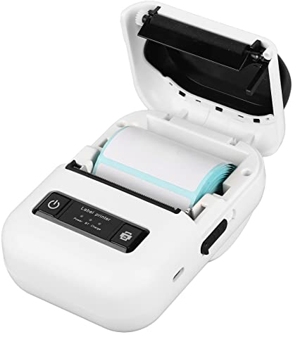 Tragbarer Bluetooth Belegdrucker, Kabelloser 57 mm Thermo POS Drucker, USB C, Kompatibel für Android und Betriebssysteme, für Den Einzelhandel Im Restaurantverkauf(Weiß)