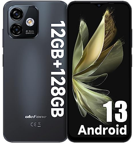 Ulefone Note 16 Pro (2023) Handy Android 13 12GB+128GB/256GB erweiterbar 50MP Kamera 6,52 HD+ Octa Core Smartphone Ohne Vertrag 4400mAh 4G Dual SIM Handys Fingerabdruck Face ID GPS OTG