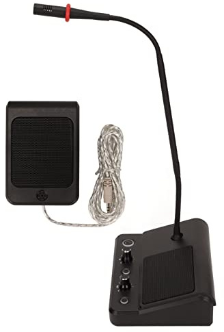 Sistema de Altavoces de Ventana para Empresas, Micrófono de Intercomunicador de Ventana de Doble Vía Y Juego de Altavoces, Sistema de Intercomunicación para Oficina, Escuela,