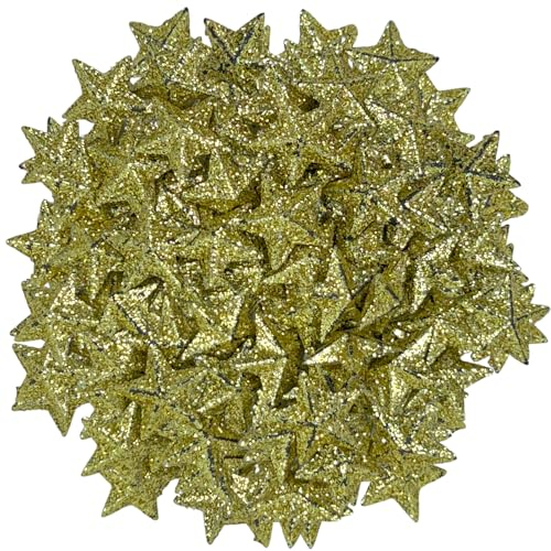 MIJOMA Decorazione 3D con stelle glitterate sparse - decorazione da tavola per occasioni festive, Natale, compleanni, matrimoni, Capodanno - stelle sparse per decorazione e artigianato (dimensioni: 2