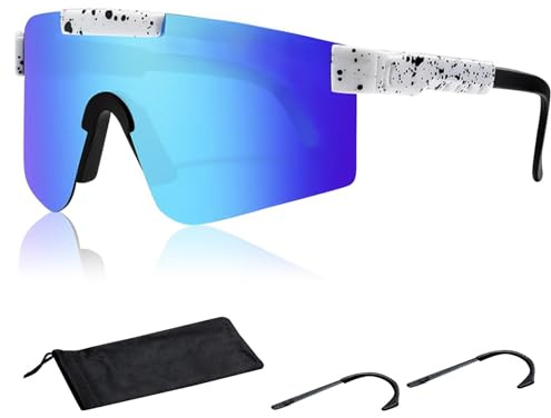 AWAVM Lunettes de cyclisme, lunettes de soleil de course, lunettes de soleil de sport polarisées pour homme et femme, lunettes de protection pour vélo, randonnée, course à pied, pêche, ski, surf