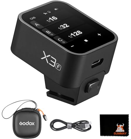 GodoxX3 F pekskärm trådlös blixtguide TLL automatisk mätning höghastighetssynkronisering inbyggt litiumbatteri blixt studiolampa trådlös trigger stöder snabbladdning (godox