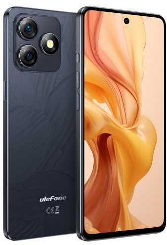 Ulefone 5G Handy ohne Vertrag Note 18 Ultra, 50MP+50MP+32MP Kamera, Dimensity 720 12GB+256GB, DUAL SIM Android 13 Smartphone, 6,78'' FHD+, IR Blaster, Fingerabdruck+Gesichtsentsperrung NFC Schwarz