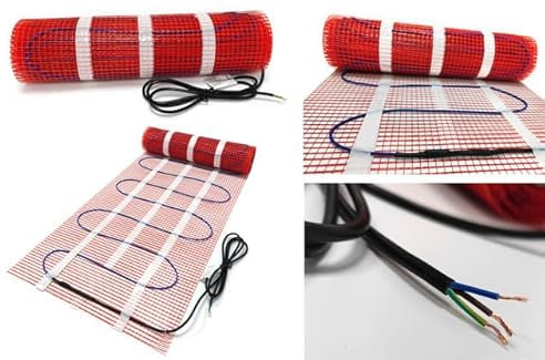 Heat Up Electric Underfloor Heating Sticky Mat 200w per m² for Stone Tiles Laminate Ceramic Porcelain etc (2m x 0.5m)