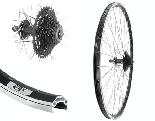 AGGRO-X 28 Zoll Alu Hinterrad 19-622 Laufrad Hohlkammer TX500 Felgenbremse mit 9 Fach Zahnkranz 27 Gang