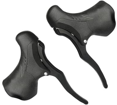 Wakects Levier de Frein de Vélo de Route, Alliage d'Aluminium, Poignées ABS, Universel pour Guidon 22,2 à 23,8 mm, Noir