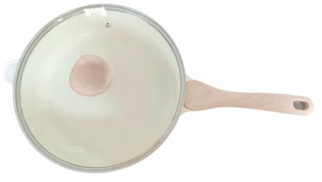 Kordisen Padella profonda in ceramica antiaderente, 30 cm, non tossica, grande padella con coperchio, fornello jumbo salutare, padella per cottura a induzione, pentole a induzione, senza PFOA e PFAS