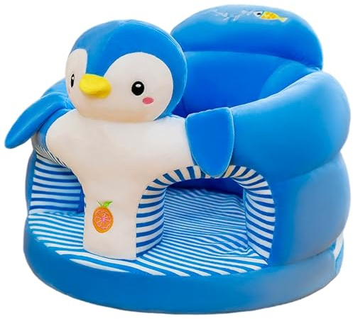 Baby Sit Me Up Seggiolino Pinguino Cartoon Supporto per Baby Sitting per Neonati 0-36 Mesi Sedia Morbida per Camera da Letto, Soggiorno, Asilo Nido, Appartamento - Supporto per Seduta