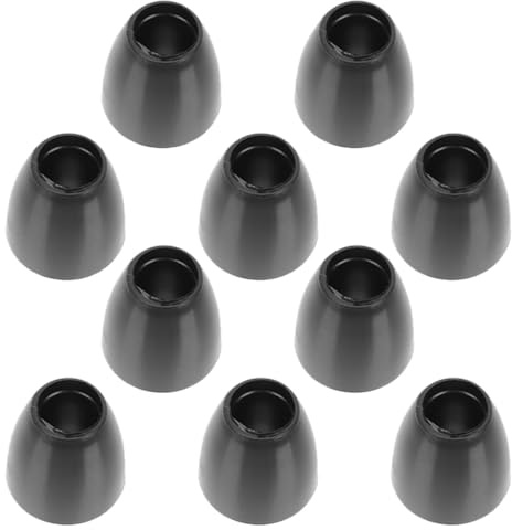 IMUSINICE 10 Pezzi Gommini in Silicone Neri per Auricolari, Ricambio Comodo e Versatile per Cuffiette, Adatti a Cliniche e Casa