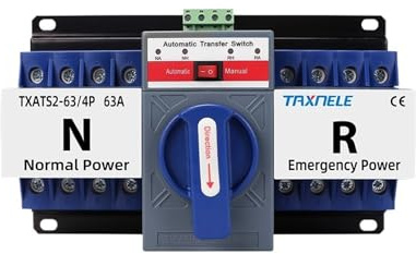 1 pz ATS 2P 4P 63A Interruttore di trasferimento automatico a doppia alimentazione AC230V 380V MCB Interruttore di commutazione automatico Interruttori automatici(4P 63A)