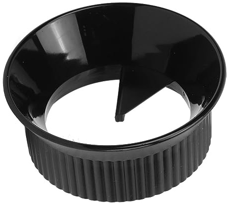 Masyrt Distributore caffè Moka, imbuto dosatore resistente agli spruzzi, anello dosatore per caffettiera moka con una e due valvole (nero per sei 300 ml)