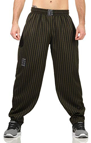 ZARMEXX Pantalon de sport pour homme - Long - Pour jogging, fitness, culturisme, gym, Armée, M