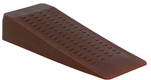 Amig - Tope de puerta de cuña - Color Marrón - Retenedor de Puertas de Plástico - Cuña Plástico Resistente con Marcas Antideslizantes - Protege Paredes y Muebles - Apto para Todo Tipo de Suelos