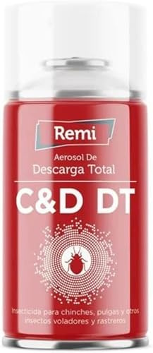 Remi Hogar Descarga Total Anti Chinches y pulgas | Bomba Humo Insecticida | Aerosol | Acción Choque Contra Plagas (150 ml) | Cucarachas, polillas e insectos voladores 6 unidades