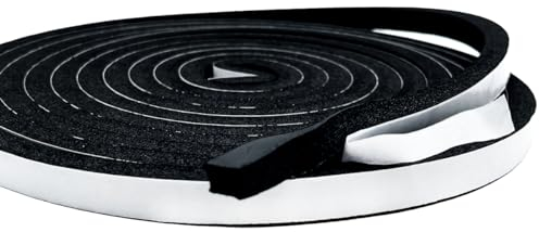 Nastro autoadesivo in schiuma, striscia sigillante in gomma per finestre e porte, resistente alle intemperie, acustico, antiscivolo, (12mmx10mmx5m)