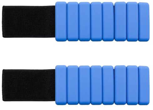 Tiardey 1 paire de manchettes de poids portables, ensemble de poids de cheville tendance pour le yoga, la danse, la course, le jogging (bleu)