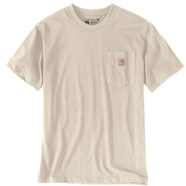 Carhartt Relaxed Fit Heavyweight Short-Sleeve K87 Pocket T-Shirt Utilitaire de Travail, Blanc, XL Hommes
