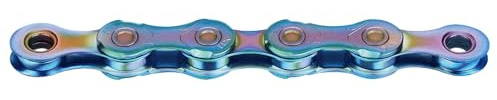 Fahrrad Kette, KMC Fahrradkette, X11 AURORA BLUE WAXED, 1/2 x 11/128, 118 Glieder, 11-fach, Iridium beschichtet, metallic blau