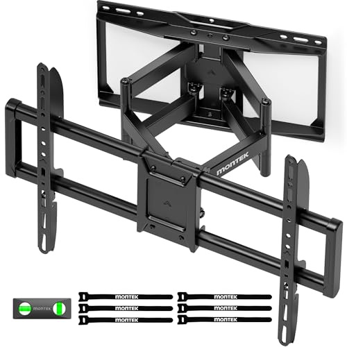 monTEK Heavy Duty TV Wall Mount for 37-90 inch TV up to 165lbs, 4X Load Tested, Full Motion with Dual Articulating Arms, Tool-Free Tilt, Swivel & Extend, VESA 200x100 to 600x400, Fits 12“/16 Studs