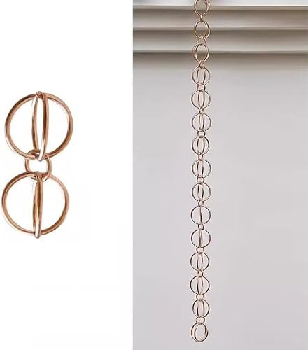 YKMYXZ Catena pluviale, Carillon a Vento con Raccoglitore di Pioggia Gutter Circle, drenaggio delle grondaie del Tempio(1m/3ft)