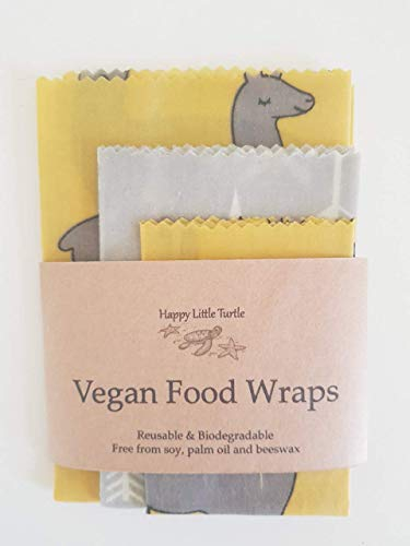 Beeswax set of 3 wraps - self clinging - reusable, biodegradable and eco-friendly